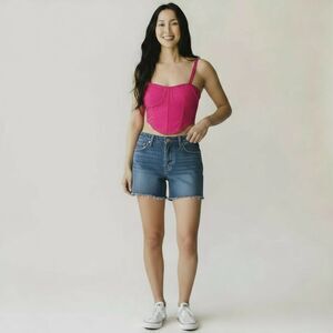 Halara — Hot Pink Corset Bra Tank — XS — NWT